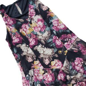 ASTR The Label Black Pink Floral Dress Women's XS - Small